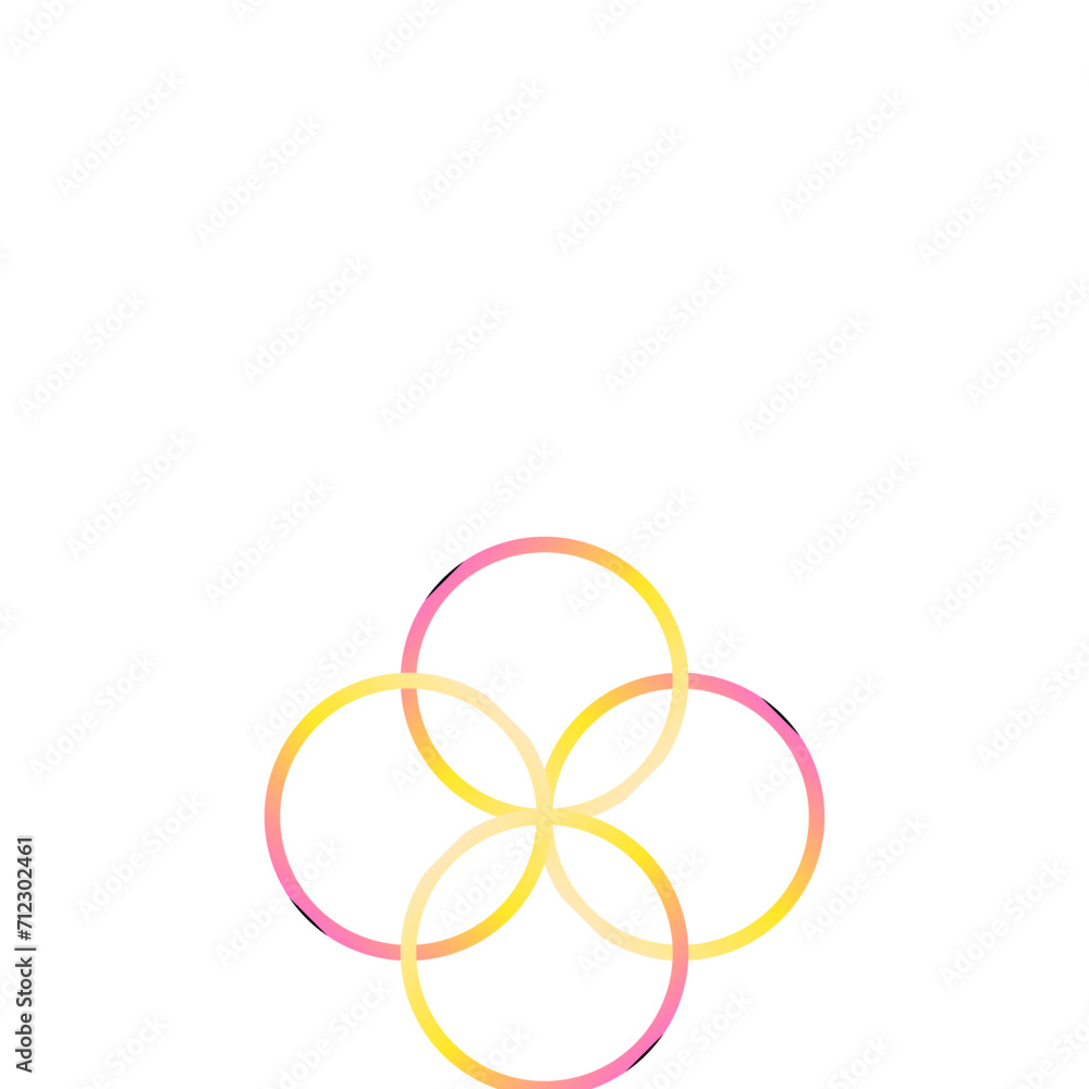 An abstract cut out transparent iridescent oval gradient star shape futuristic pattern design element. An abstract cut out transparent iridescent oval gradient star shape futuristic pattern design element.