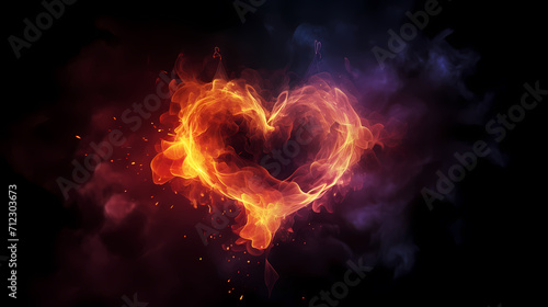 Valentine's Day background with hearts, love and romance background © feng