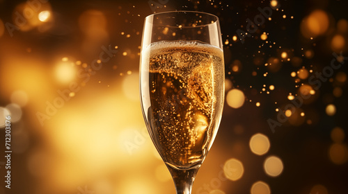 Coupe de champagne, célébration et fête. Ambiance festive, nouvel an, anniversaire. Pour conception et création graphique. 