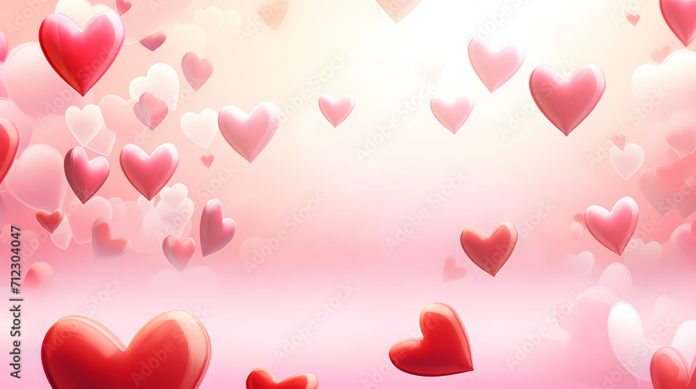 Valentine's Day background with hearts, love and romance background