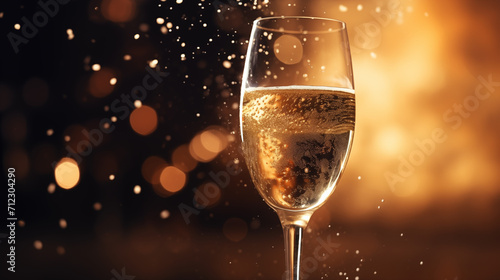 Coupe de champagne  c  l  bration et f  te. Ambiance festive  nouvel an  anniversaire. Pour conception et cr  ation graphique. 