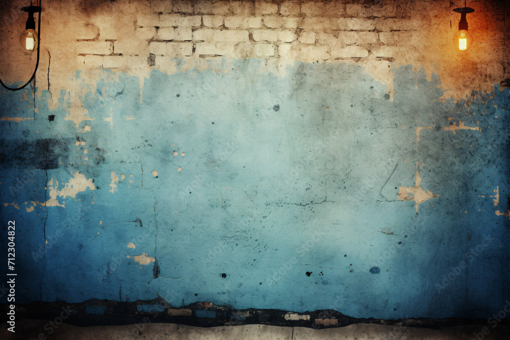 Fototapeta premium Abstract Blue Grunge Texture Background, Rough and Edgy Graphic Design Element