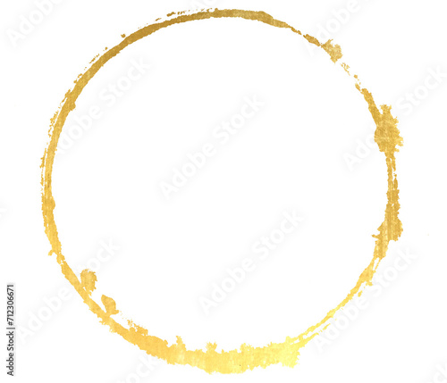 element hand-drawn painting gold circle zen symbol png. 
