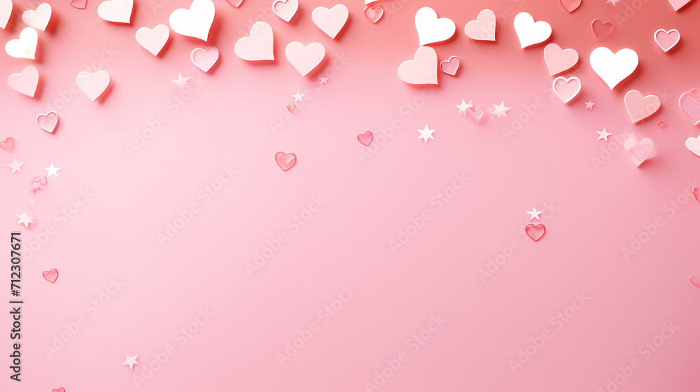 Vibrant Valentine's Day background, hearts background