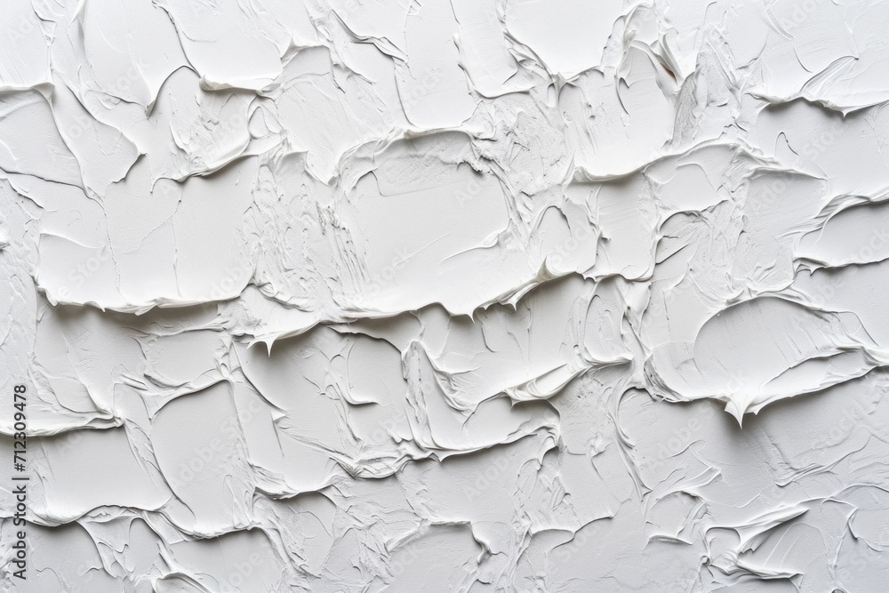 textured white acrylic background, The simplicity of a monochrome acrylic backdrop, showcasing the creative and uneven layers of white paint..