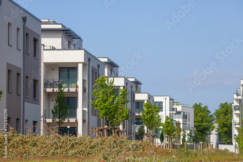 Moderne Mehrfamilienhäuser, Warnemünde, Rostock, Mecklenburg-Vorpommern, Deutschland, Europa