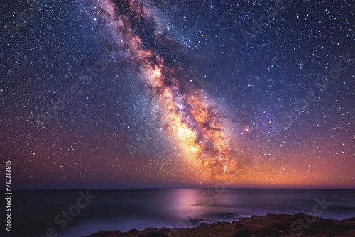 Astrophotography of the luminous Milky Way galaxy