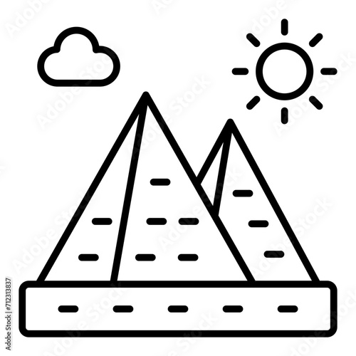   Pyramids line icon