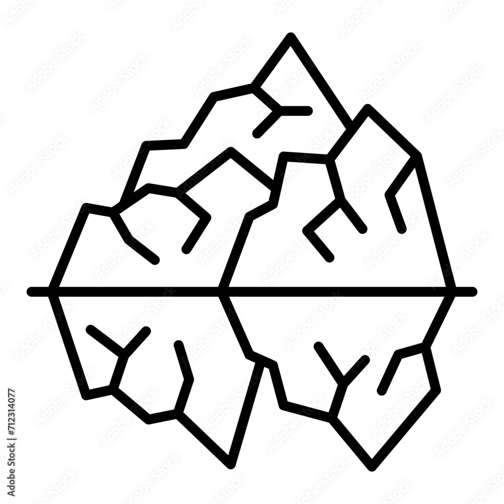 Glacier line icon Glacier line icon