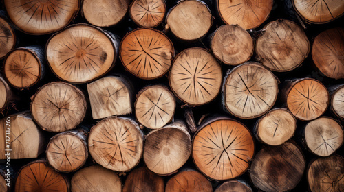 Wooden natural sawn logs as background