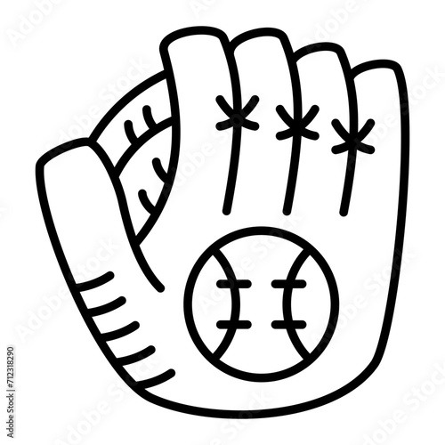   Baseball Glove line icon