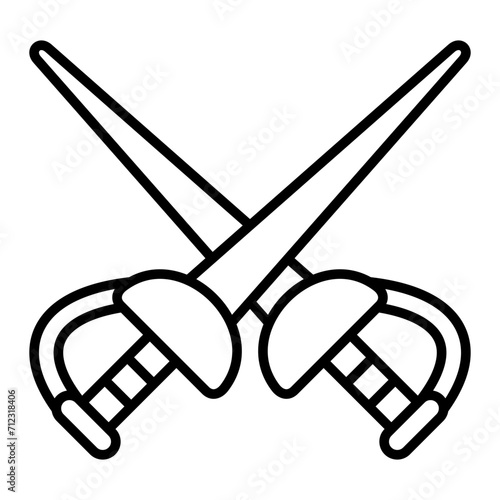   Fencing line icon