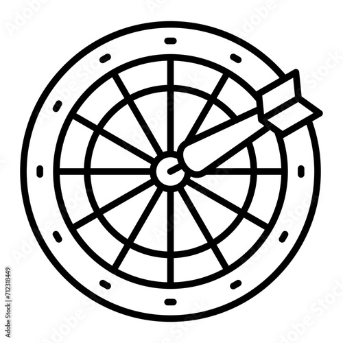   Dartboard line icon