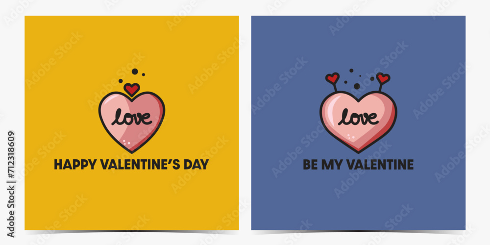 Set of minimalistic Valentine's Day greeting cards, posters, templates, labels, flyers in vibrant colors Set of minimalistic Valentine's Day greeting cards, posters, templates, labels, flyers in vibrant colors