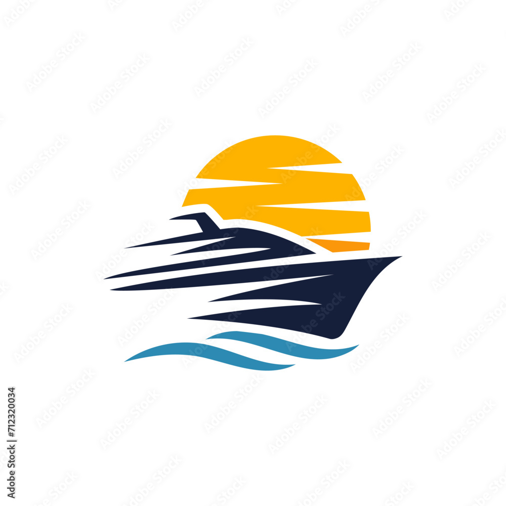 yacht logo abstract vector template. Boat Logo Design Template Vector Graphic Branding Element. yacht logo abstract vector template. Boat Logo Design Template Vector Graphic Branding Element.
