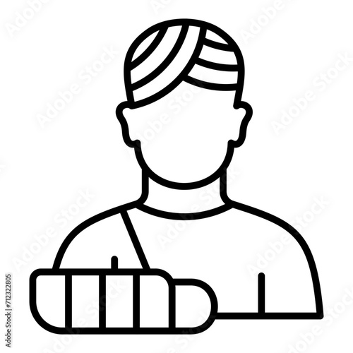   Victim line icon