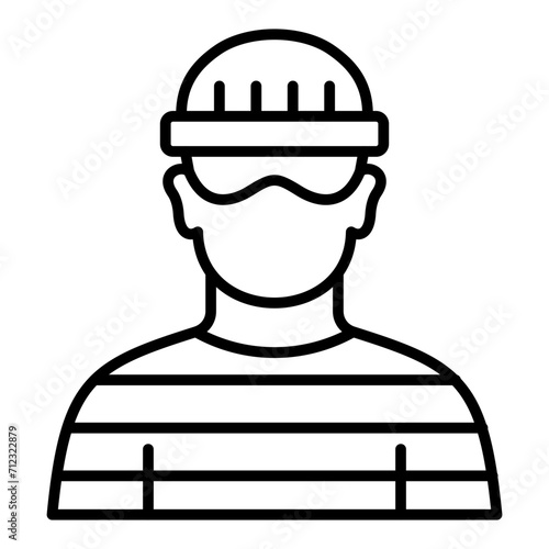   Burglar line icon