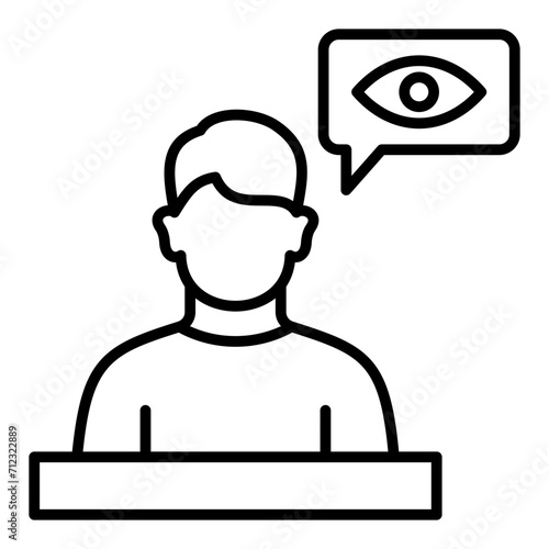  Eyewitness line icon