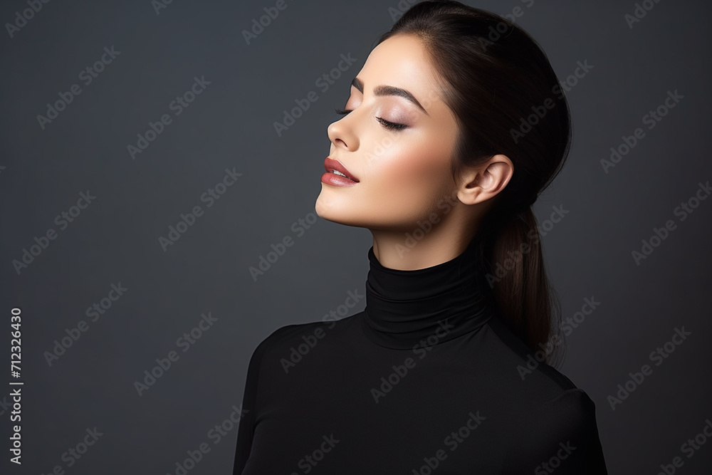 Woman in White Tshirt Mockup created with Generative AI Woman in White Tshirt Mockup created with Generative AI