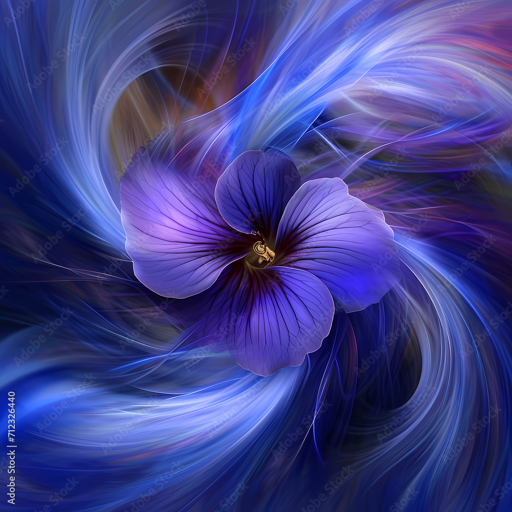 abstract blue flower with swirls. abstract blue flower with swirls.