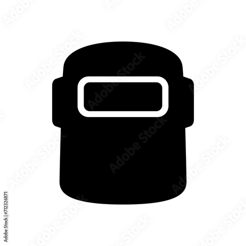 Welder mask icon with glyph style.