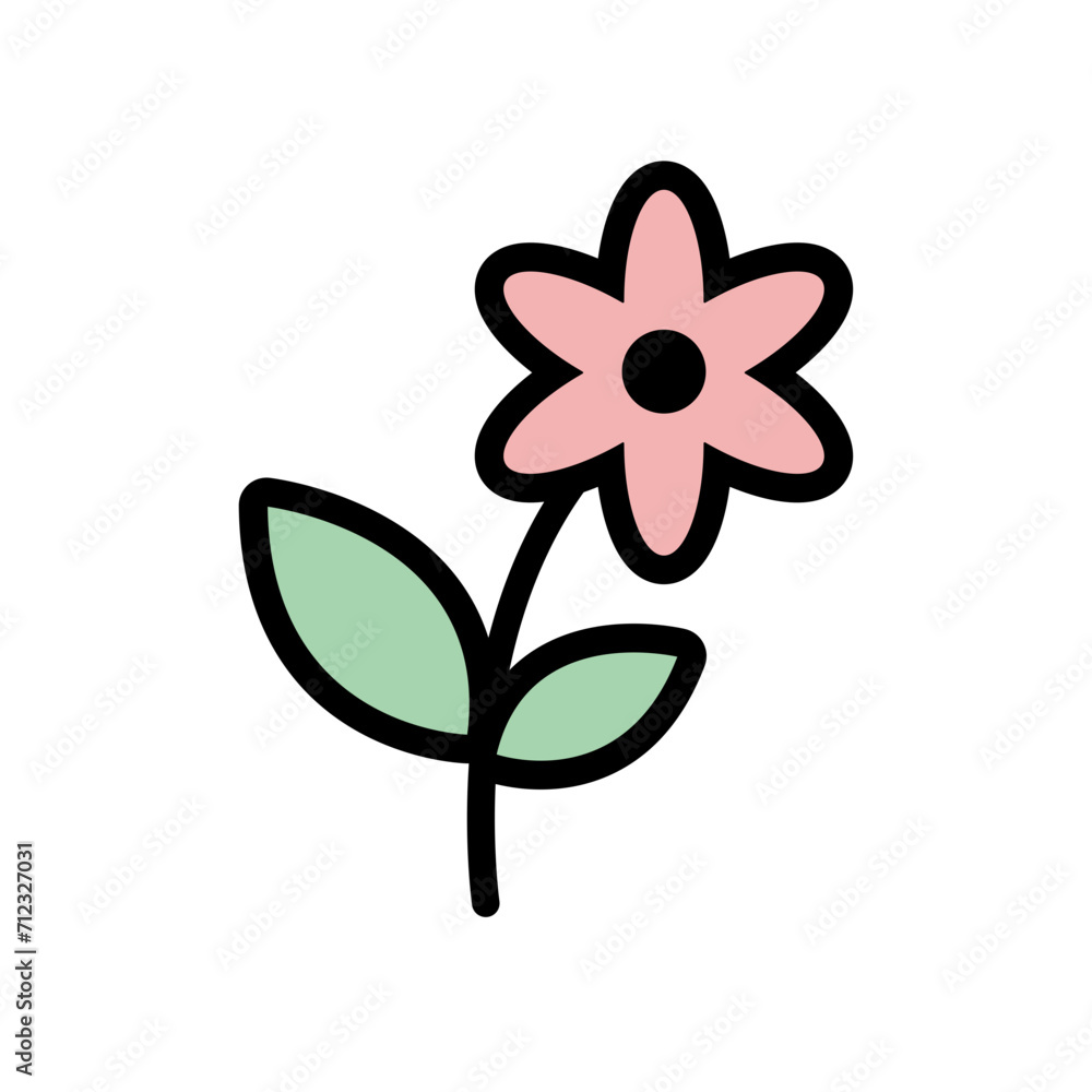 Cute Flower Hand drawn Vector Doodle Cute Flower Hand drawn Vector Doodle
