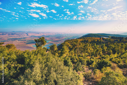 Breathtaking view from Mount Menara of the valley in Northern Israel © vvvita