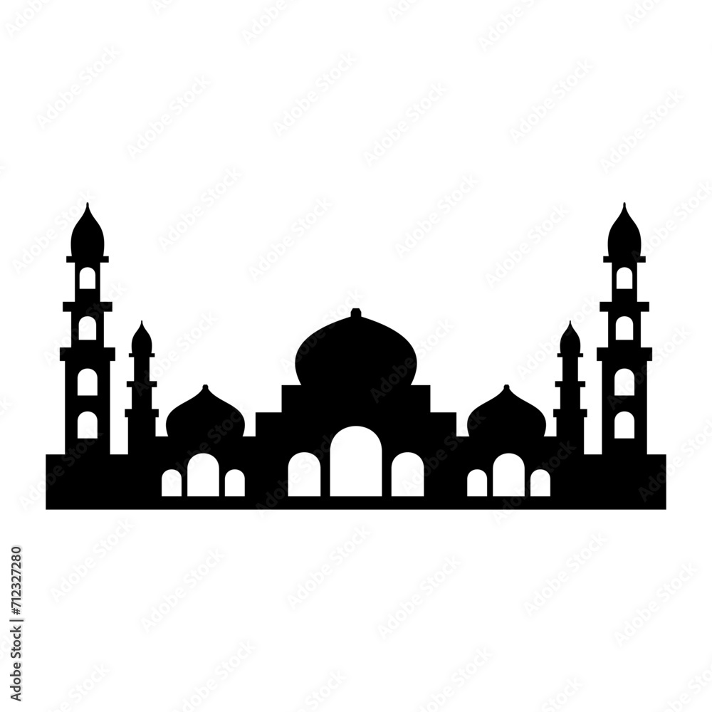 Mosque Silhouette Vector Design