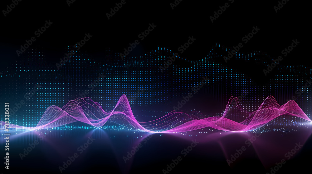 Fototapeta premium Modern digital abstract 3D background, abstract lines background