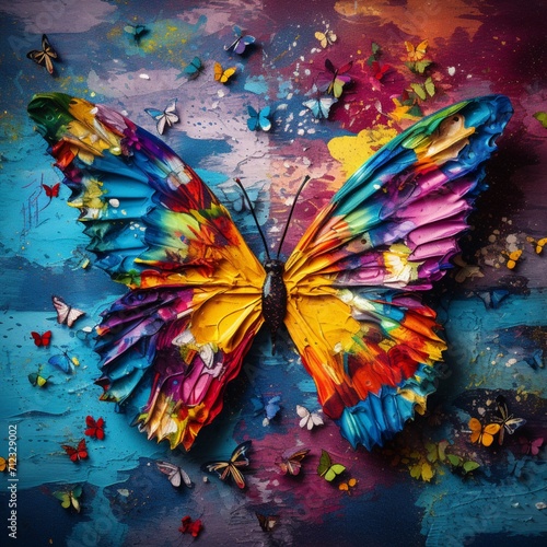 World's some colored butterfly painting Generative AI