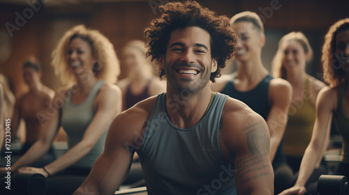 Yoga class at the gym