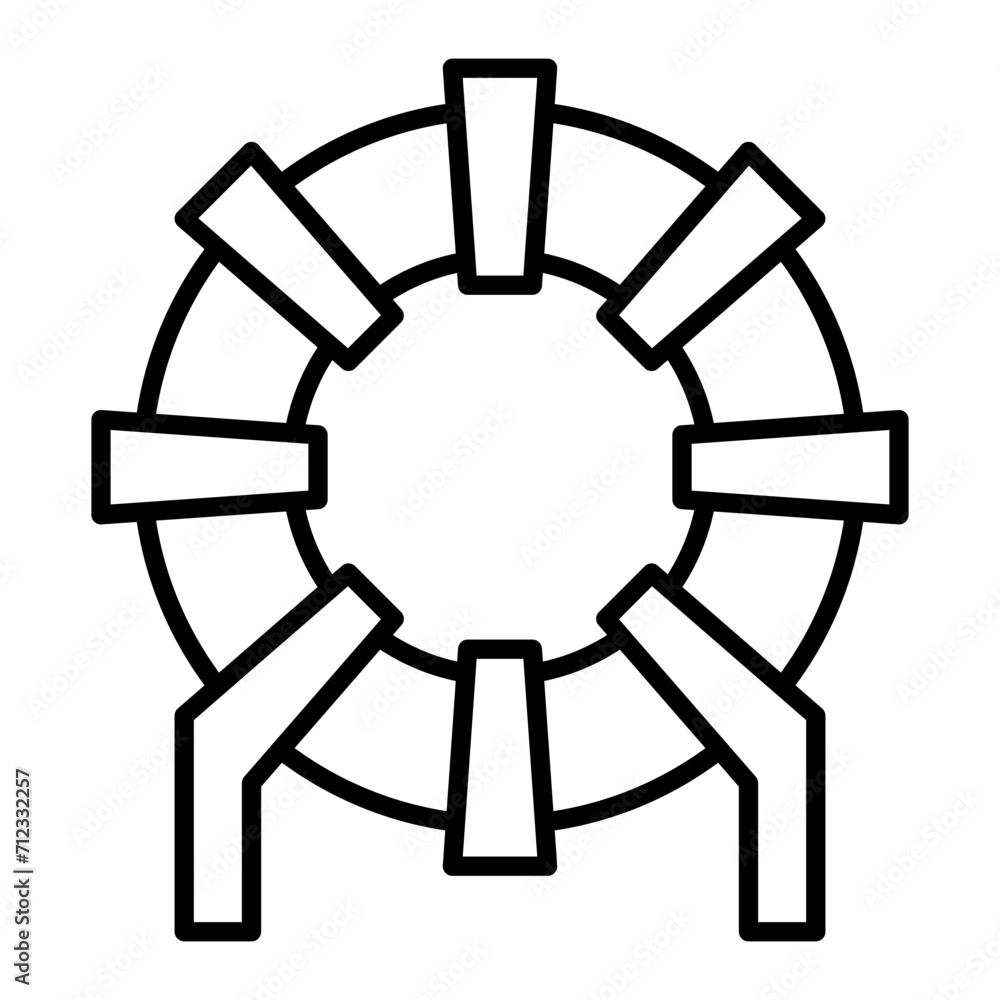 Inductor line icon Inductor line icon