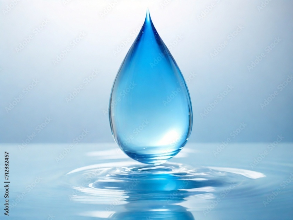 close-up detailed water drop on a light background close-up detailed water drop on a light background