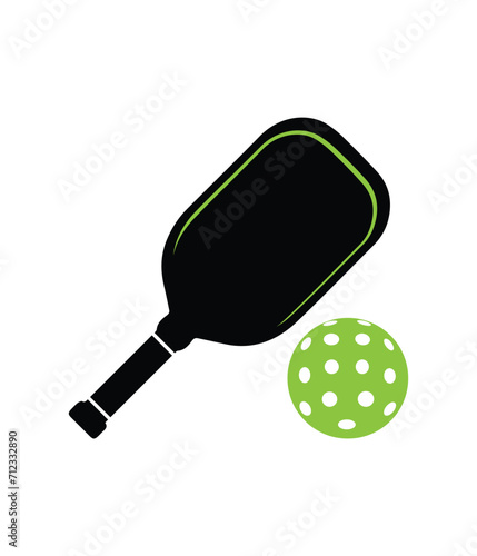 Pickleball Paddles and Ball. You can use it as club logo, banner design etc.