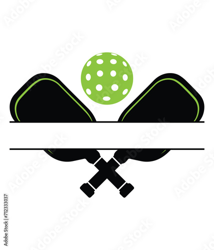 Pickleball Custom Text Logo Vector. You can use it as club logo, banner design etc.