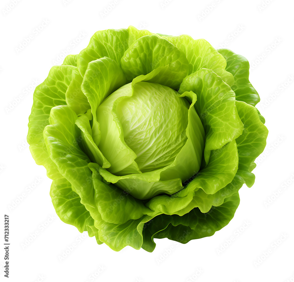 Obraz premium lettuce, cabbage, vegetable, food, , leaf, plant, organic nature, healthy, dicut, PNG file, isolated background.