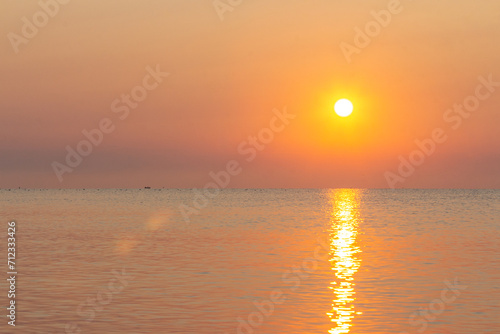A beautiful dawn over the Black Sea in Odesa. Ukraine