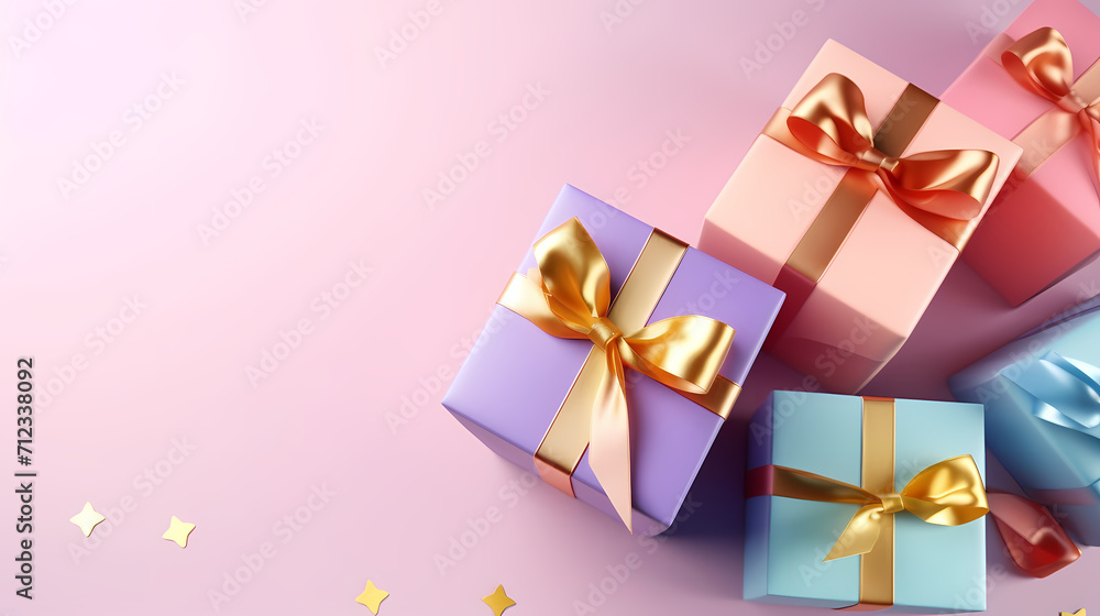 Gift box background with copy space for Christmas gifts, holidays or birthdays Gift box background with copy space for Christmas gifts, holidays or birthdays
