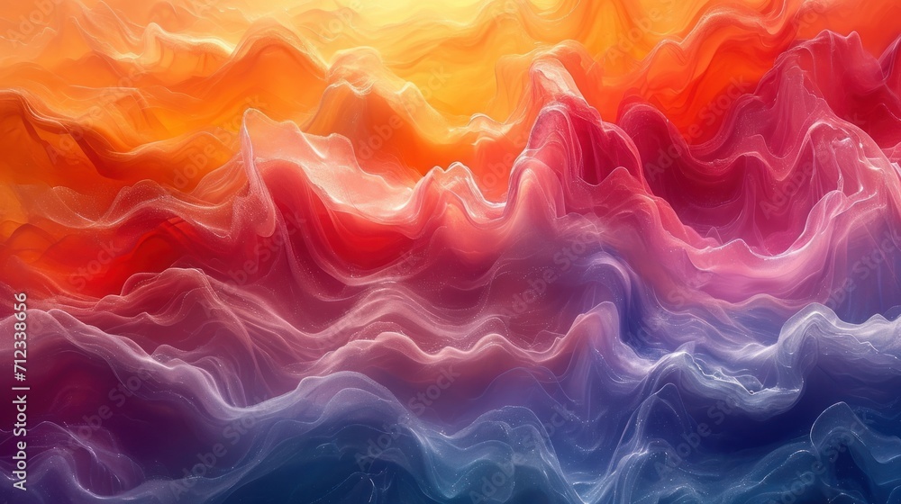 Abstract Wave Pastel Colored Liquid Lines with Vibrant Colors Wallpaper
