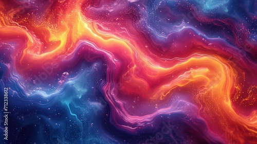 Abstract Wave Pastel Colored Liquid Lines with Vibrant Colors Wallpaper © sebelum
