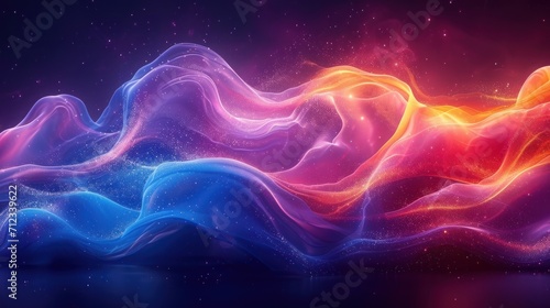 Abstract Wave Pastel Colored Liquid Lines with Vibrant Colors Wallpaper