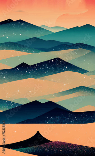 Spring Reverie: Celebrate the Season Amidst Majestic Mountains with our Festival Poster.