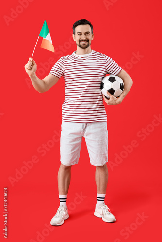 Handsome man with flag of I...