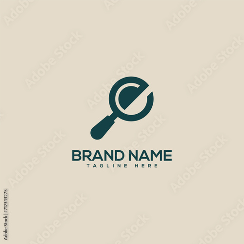 Alphabet letter E find symbol logo icon design template vector elements.