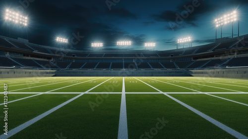 Empty American football pitch © cherezoff