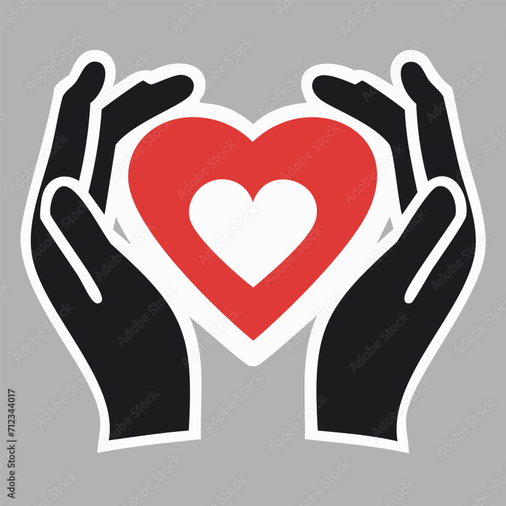 Hand holding heart. blood donation and life saving concept, Vector illustration 10 eps Hand holding heart. blood donation and life saving concept, Vector illustration 10 eps