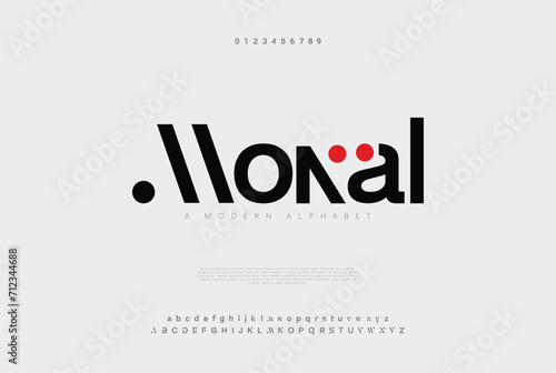 Monal, abstract modern urban alphabet fonts typography sport technology fashion digital creative logo design 