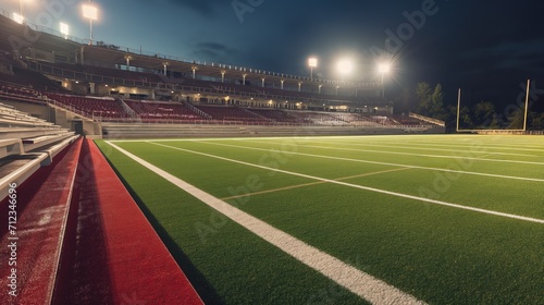 Empty American football pitch © cherezoff