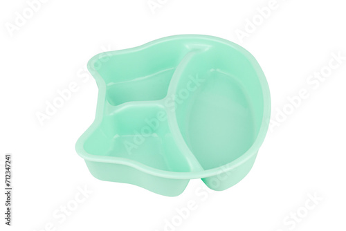 cat bowl, plastic pet bowl isolated from background