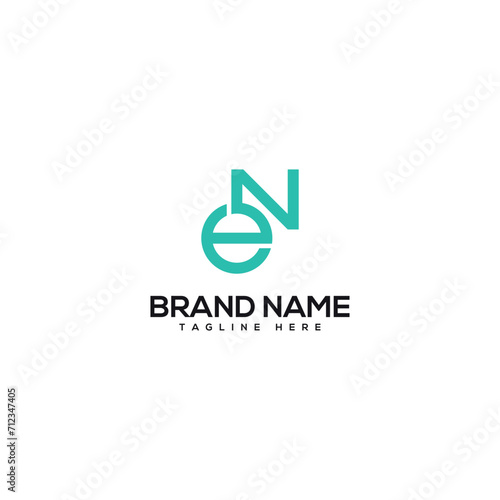 Professional Letter EN NE Technology Logo Design vector Element.